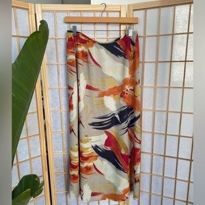 Liz Claiborne Multi Color Midi Flowy Skirt Size 8